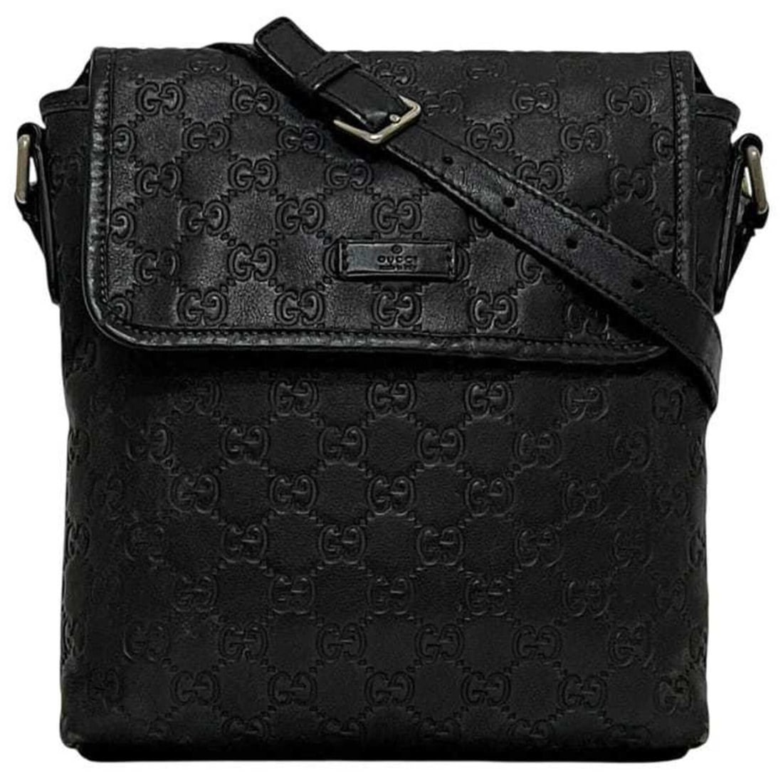 Gucci Shoulder Bag, Shima Line, 223666 203998, GUCCI Leather, Black, Men's Crossbody Bag: --- Catalog ---Category: SizeSize (HxWxD): 25cm x 24cm x 4cm / 9.84'' x 9.44'' x 1.57''Category: DesignType: Shoulder bagColor: BlackGender: MenMaterial: Leather Category: GeneralMPN: 223666Brand: Guc
