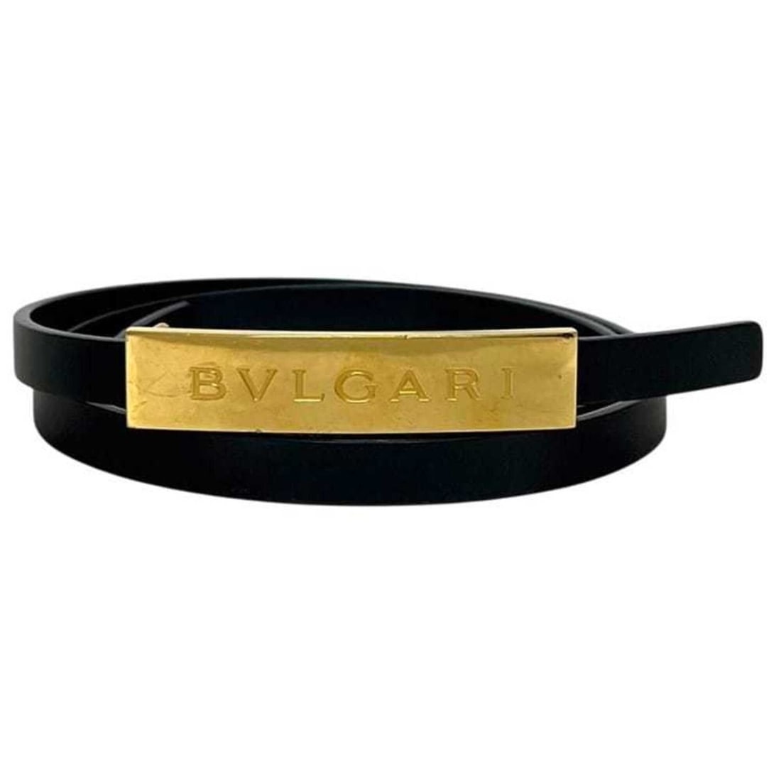 Bulgari Belt, Waist 76cm, BVLGARI Leather, Black, Women's: --- Catalog ---Category: SizeLength: 71cm - 76cm / 27.95'' - 29.92''Category: DesignType: Standard beltColor: BlackGender: WomenCategory: GeneralBrand: BvlgariCountry of Origin: Italy--- Item List ---