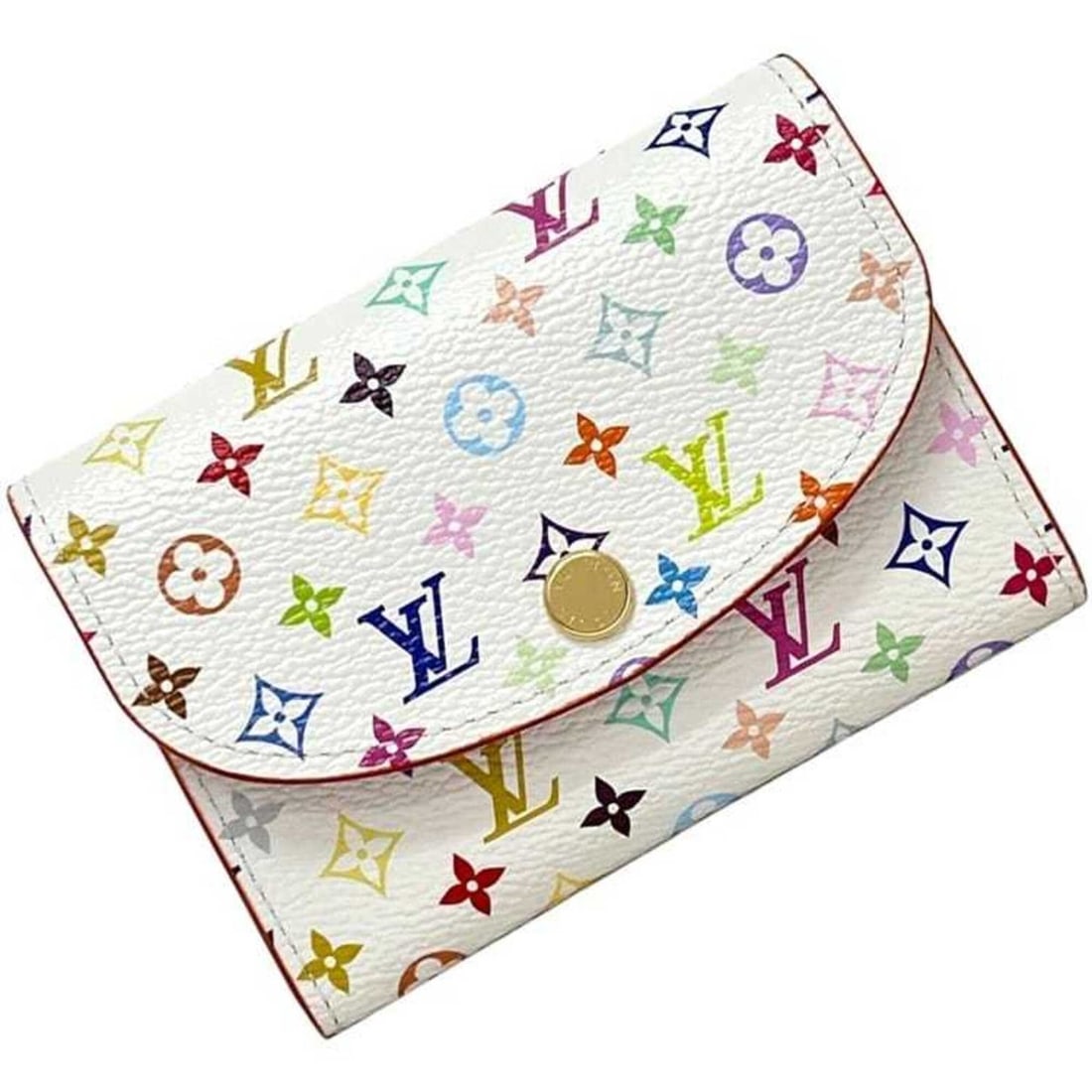 Louis Vuitton Bi-fold Wallet Portemonnaie Rosalie Coin Purse LV x TM Monogram Multi Takashi Murakami (1 of 20)