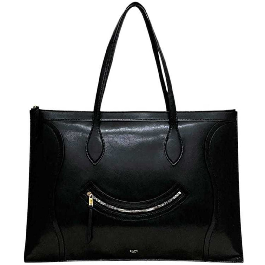 Celine Flat Luggage Tote Bag, Model 123963GW4.38NO W-CE-2285, Leather, Black, Women's.: --- Catalog ---Category: SizeSize (HxWxD): 31.5cm x 44.5cm x 1cm / 12.4'' x 17.51'' x 0.39''Category: DesignType: Tote bagColor: BlackGender: WomenMaterial: Leather Category: GeneralMPN: 123963GW4.38N