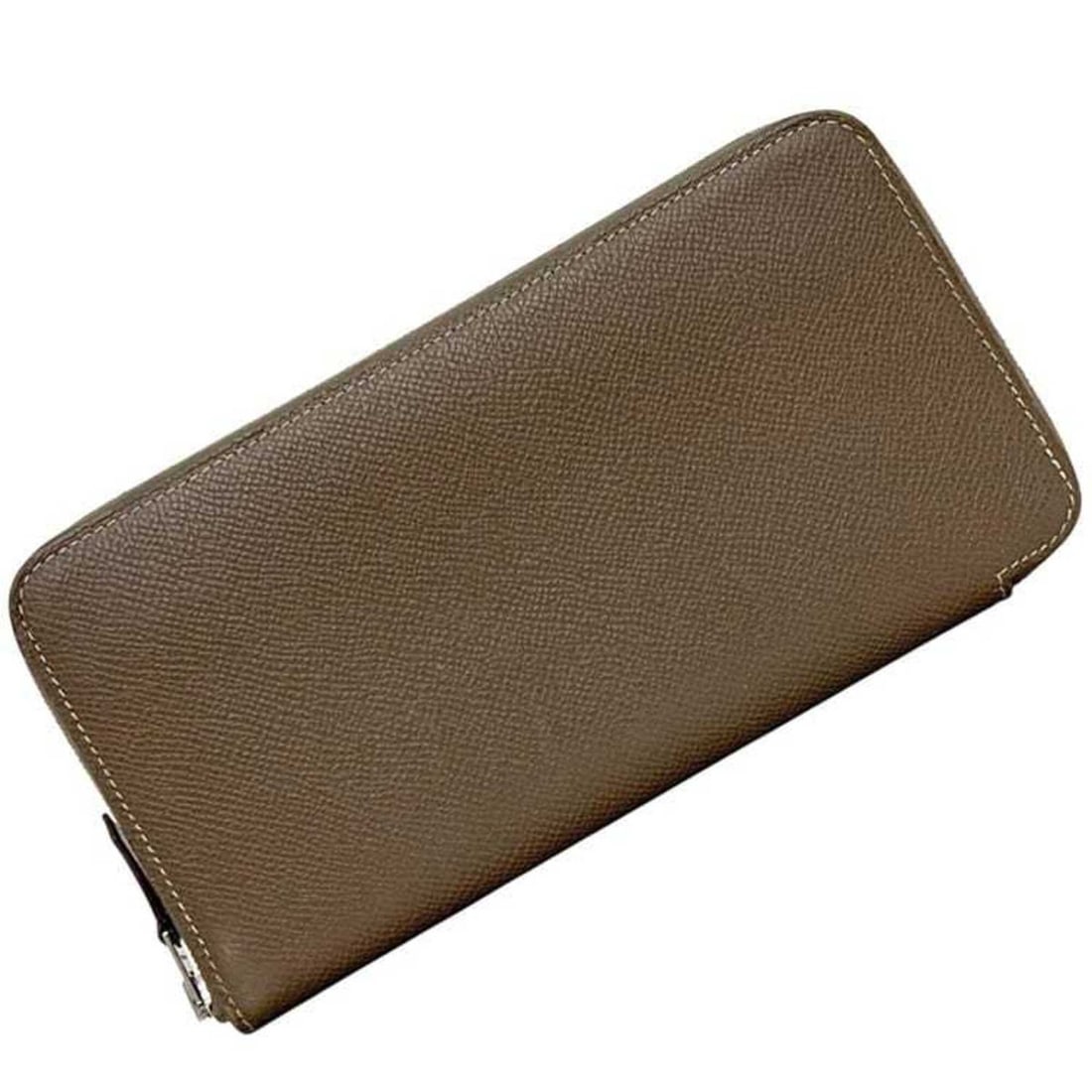 Hermes Azap Silk In Round Long Wallet, C Stamp, HERMES, Veau Epsom Silk, Etoupe Beige, Women's: --- Catalog ---Category: SizeSize (HxWxD): 10.5cm x 20cm x 1.5cm / 4.13'' x 7.87'' x 0.59''Category: DesignType: Long wallet (bi-fold)Color: Beige, Etoupe grayGender: WomenMaterial: Epsom leather , Si