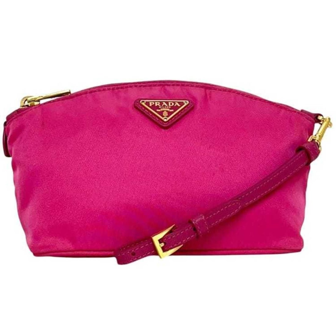 Prada Tessuto Pouch 1N1503 58/M 224 PRADA Nylon Pink Women's Triangle Plate (1 of 10)