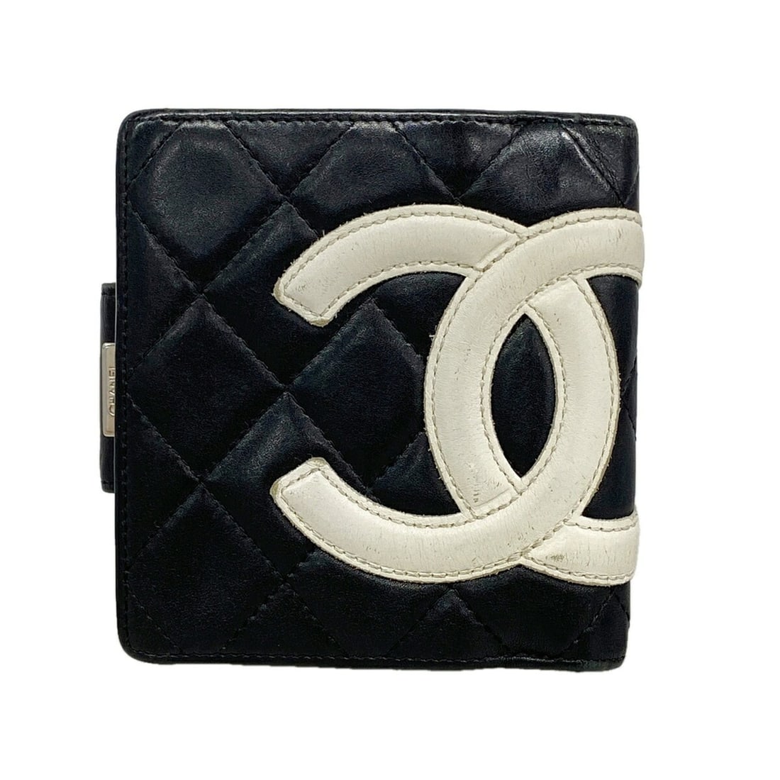 Chanel Cambon Lambskin Wallet, Black, Women's: --- Catalog ---Category: SizeSize (HxWxD): 10.5cm x 9.5cm x 1.5cm / 4.13'' x 3.74'' x 0.59''Category: DesignType: Wallet (bi-fold)Color: BlackGender: WomenMaterial: Leather Leather/Fur Type: LambskinC