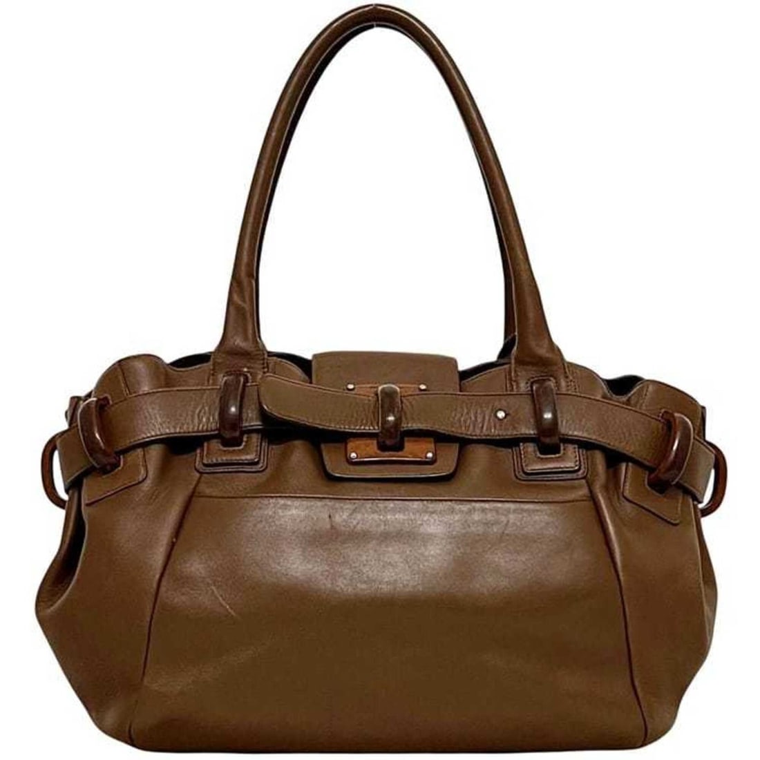 Salvatore Ferragamo Tote Bag FZ-21 A015 Leather Brown Women's (1 of 13)