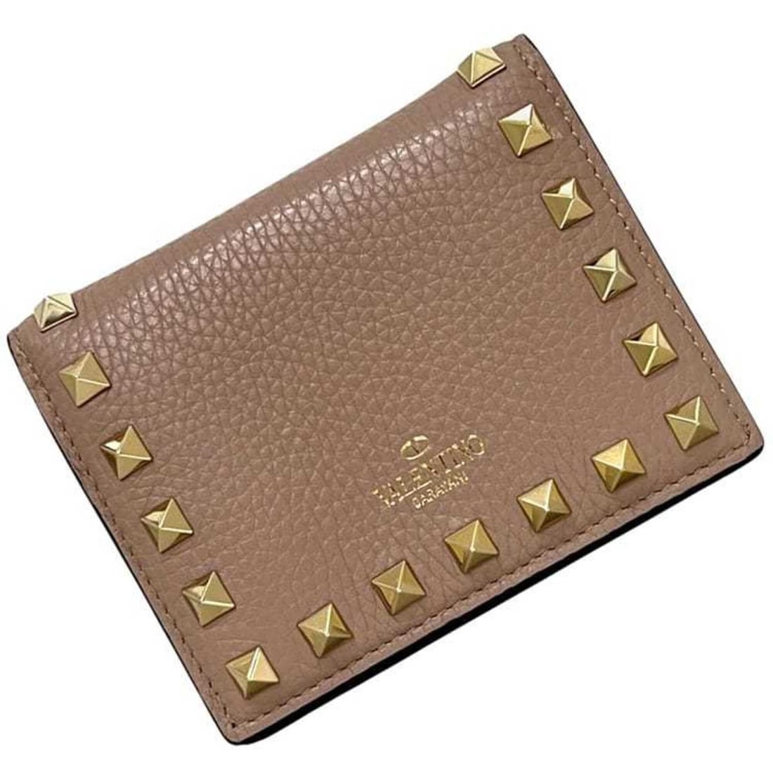 Valentino Garavani Bi-fold Wallet TW2P0R39VSH Leather Studded Beige Women's: --- Catalog ---Category: SizeSize (HxWxD): 9cm x 11.5cm x 2cm / 3.54'' x 4.52'' x 0.78''Category: DesignType: Wallet (bi-fold)Color: BeigeGender: WomenMaterial: Leather Category: GeneralMPN: TW2P0R39V