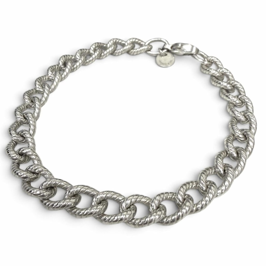 TIFFANY&Co. Tiffany Vintage 925 Twisted Rope Bracelet, Silver, Weight 20.3g, Women's/Men's.: --- Catalog ---Category: SizeLength: 18.5cm / 7.28''Category: DesignType: Charm braceletColor: SilverGender: Men,WomenMaterial: Silver 925Category: GeneralBrand: Tiffany--- Item List ---Section: Condi