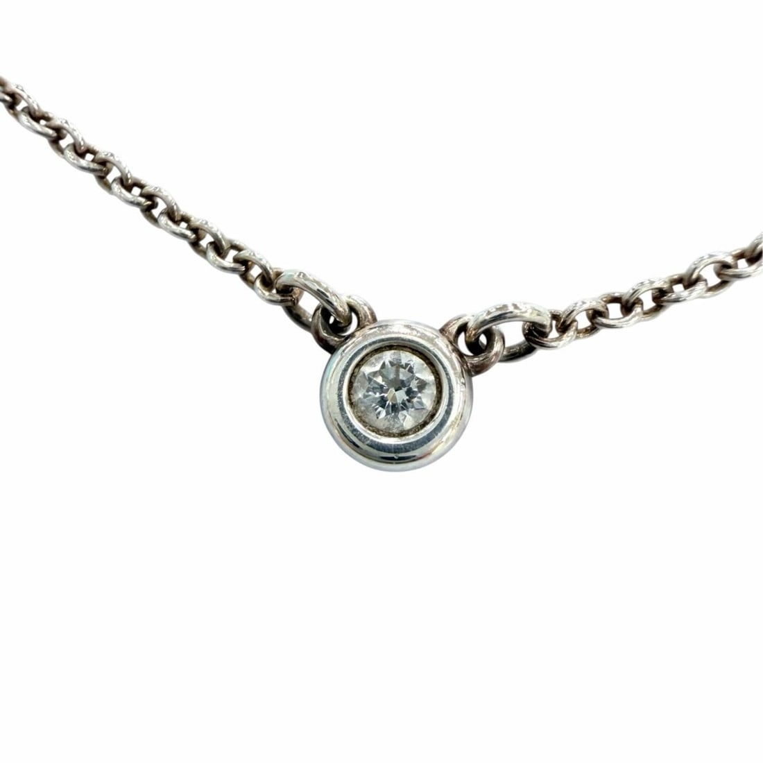 TIFFANY&Co. Tiffany & Co. Elsa Peretti Diamond By the Yard Single Pendant AG925 1P Necklace Silver: --- Catalog ---Category: SizePendant Size: 3mm / 0.11''Neck Circumference: 45 cm / 17.71''Category: DesignColor: SilverStone: DiamondGender: WomenMaterial: Silver 925Necklace Type: NecklaceCategory: G