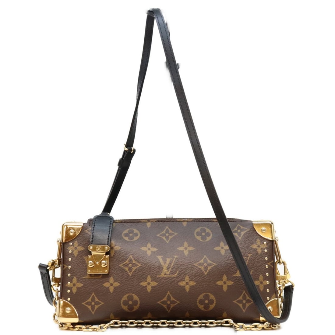 LOUIS VUITTON M13147 Monogram Slim Trunk Shoulder Bag, Brown with Gold Hardware, Women's: --- Catalog ---Category: SizeSize (HxWxD): 10.5cm x 4cm x 23.5cm / 4.13'' x 1.57'' x 9.25''Category: DesignType: Shoulder bagColor: BrownGender: WomenMaterial: Monogram Hardware Color: GoldCategory: G