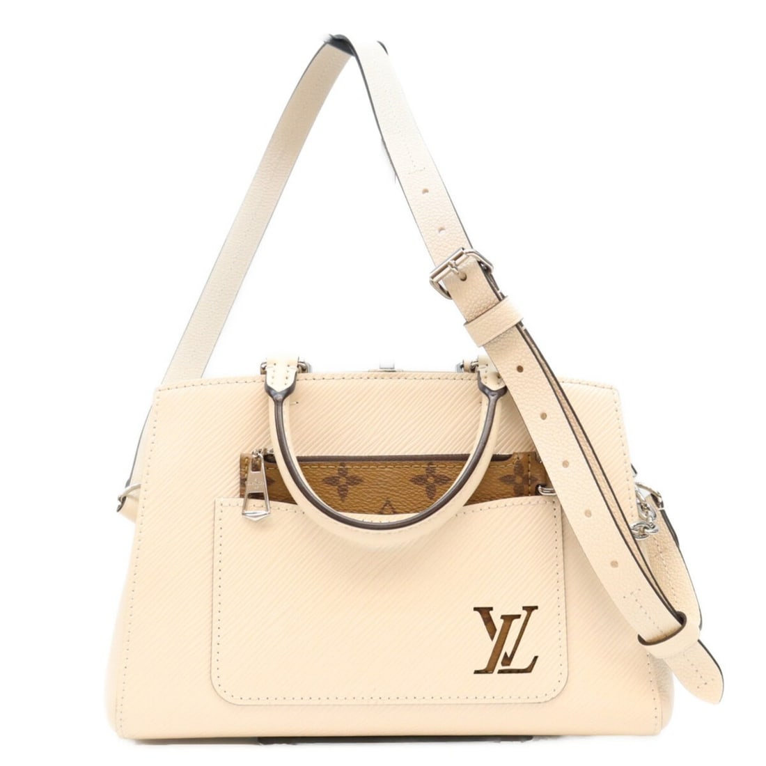 LOUIS VUITTON M20520 Epi Quartz Marelle Tote BB 2-Way Shoulder Bag, Beige, Silver Hardware, Women's: --- Catalog ---Category: SizeSize (HxWxD): 17cm x 27cm x 12cm / 6.69'' x 10.62'' x 4.72''Category: DesignType: Handbag, Shoulder bagColor: BeigeGender: WomenMaterial: Epi leather Hardware Color: Silve