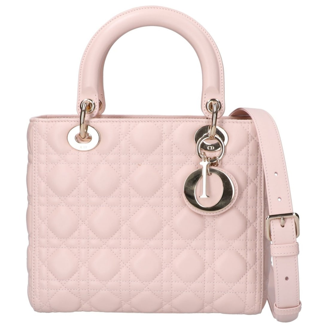 Christian Dior Lady Medium Cannage Lambskin 2-Way Handbag, Pink Beige, Gold Hardware, Women's: --- Catalog ---Category: SizeSize (HxWxD): 20.5cm x 23.5cm x 11.5cm / 8.07'' x 9.25'' x 4.52''Category: DesignType: HandbagColor: Pink beigeGender: WomenMaterial: Leather Hardware Color: GoldLeather/F