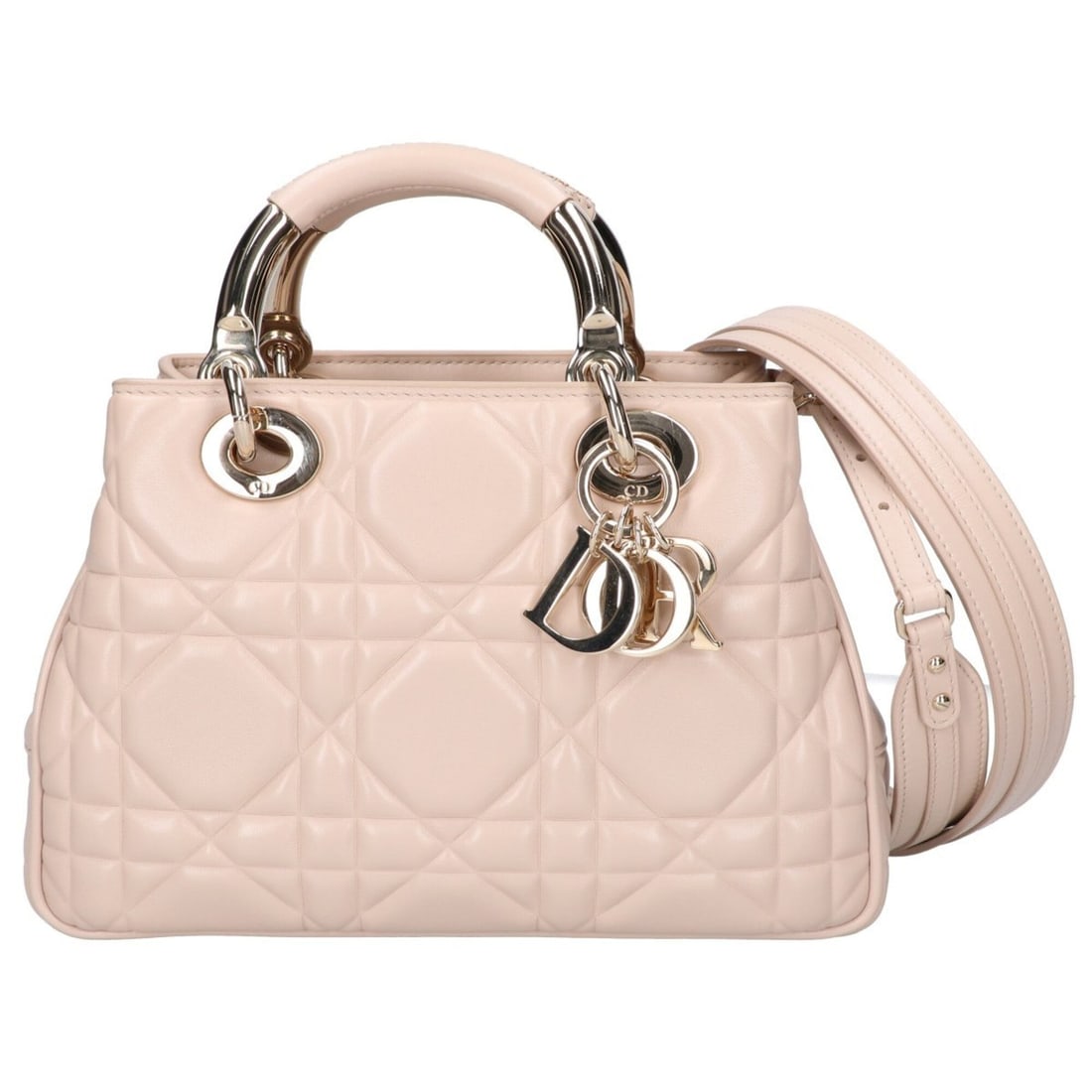 Christian Dior LADY 95.22 Small Cannage Lambskin 2-Way Handbag Beige Gold Hardware Women's: --- Catalog ---Category: SizeSize (HxWxD): 16.5cm x 24.5cm x 9.5cm / 6.49'' x 9.64'' x 3.74''Category: DesignType: HandbagColor: BeigeGender: WomenMaterial: Leather Hardware Color: GoldLeather/Fur Typ