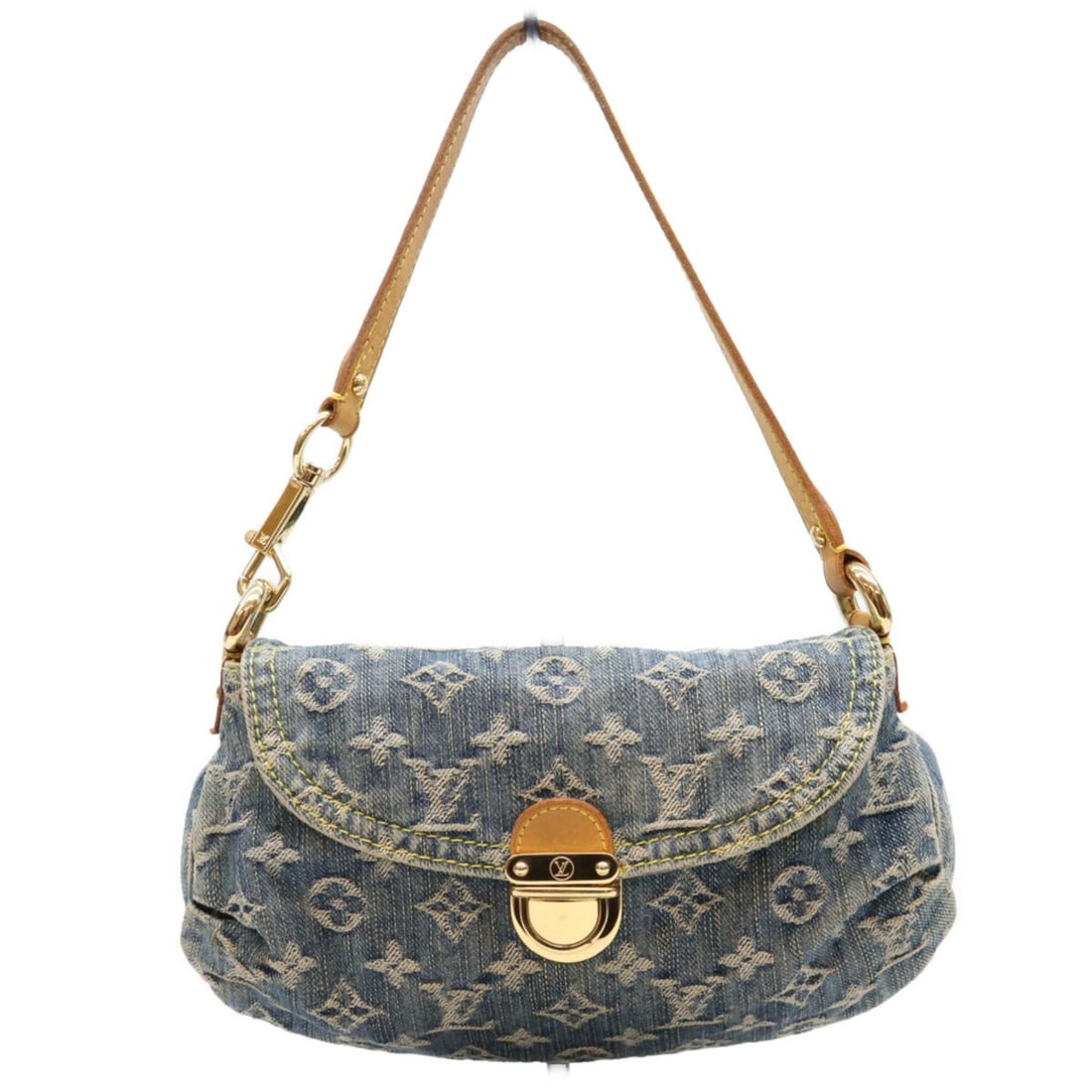 LOUIS VUITTON M95050 Monogram Denim Mini Pleaty Shoulder Bag, Indigo, Gold Hardware, Women's: --- Catalog ---Category: SizeSize (HxWxD): 16cm x 26cm x 7.5cm / 6.29'' x 10.23'' x 2.95''Category: DesignType: Shoulder bagGender: WomenMaterial: Monogram Denim Hardware Color: GoldCategory: GeneralB