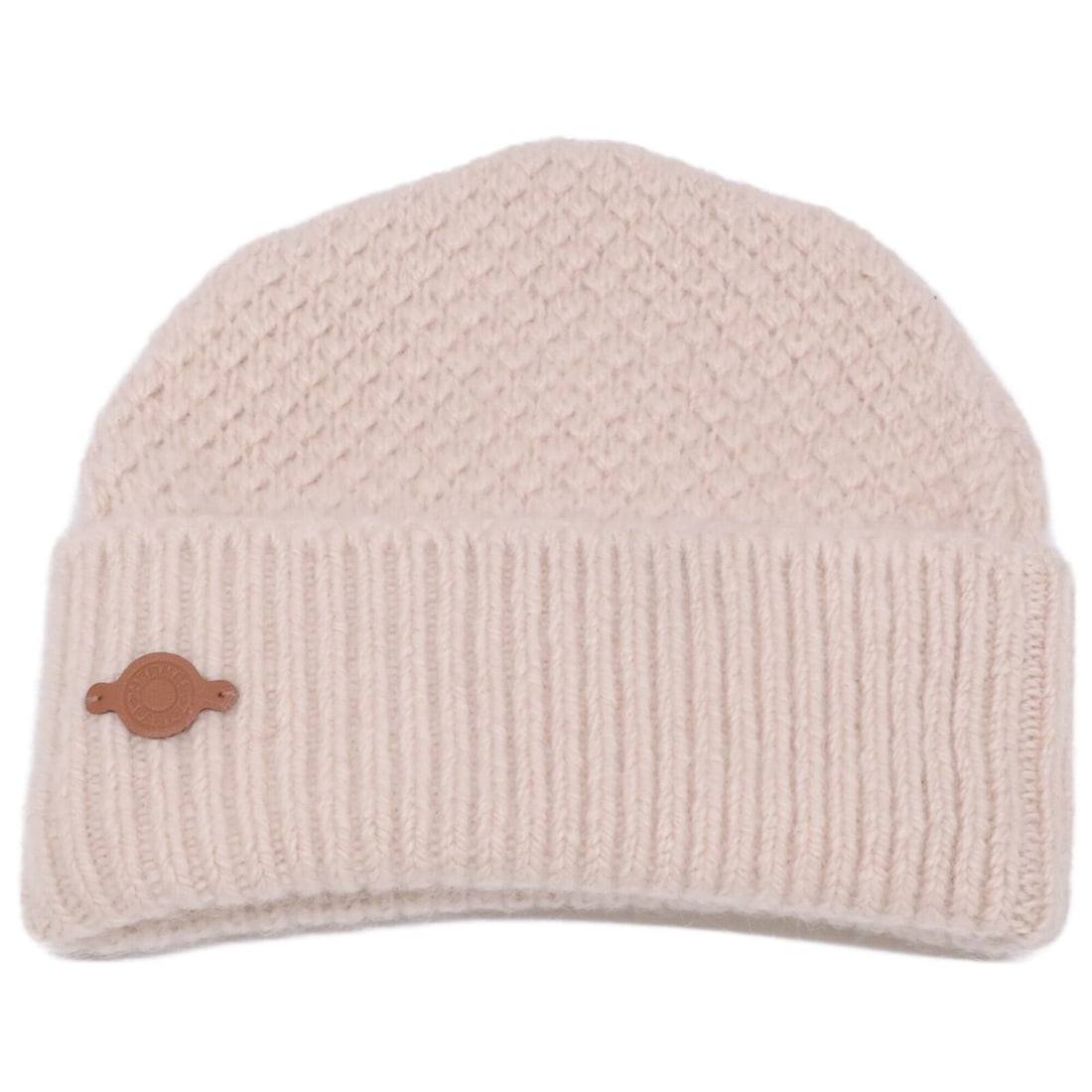 HERMES H252000N Lou Cashmere Mohair Beanie Knit Cap Hat M Amande Women's (1 of 10)