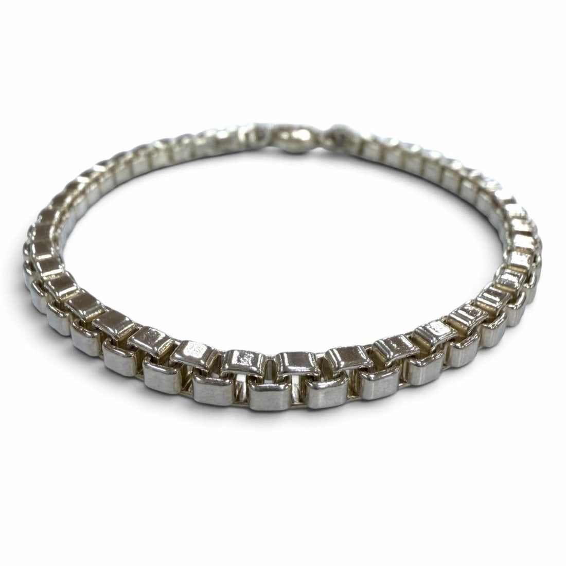 TIFFANY&Co. Tiffany Venetian 925 Chain Bracelet, Silver, Men's & Women's Accessory, Comes with Box (1 of 13)