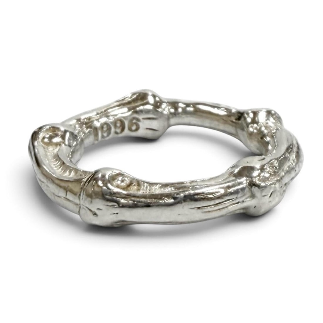 TIFFANY&Co. Tiffany 925 Rare Size 1996 Bamboo Ring, Silver, Weight 4.88g, Women's (1 of 16)