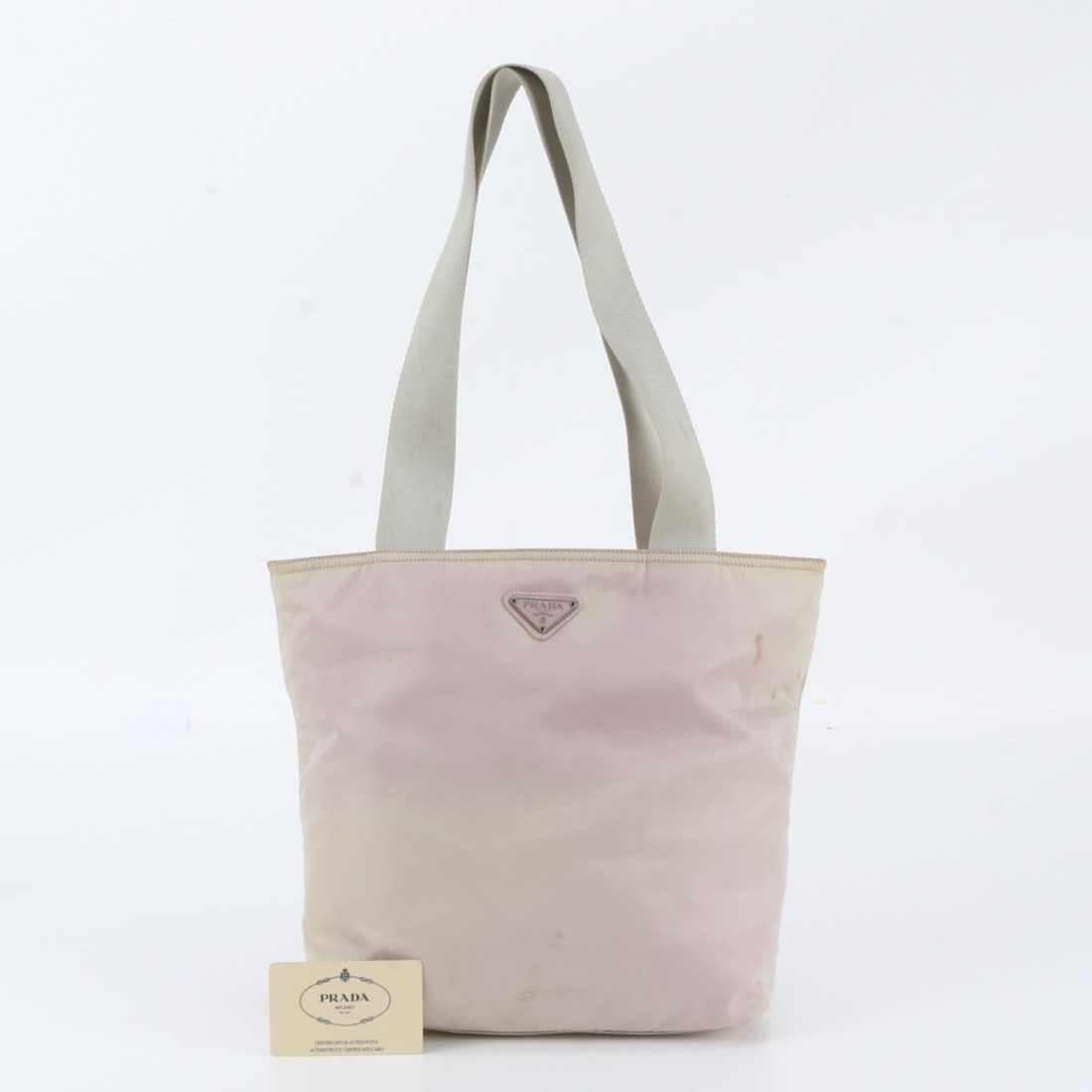 Prada Tessuto Nylon Tote Bag/Shoulder Bag/Handbag with Guarantee Card (M5880) for Women: --- Catalog ---Category: SizeSize (HxWxD): 28cm x 25cm x 9cm / 11.02'' x 9.84'' x 3.54''Category: DesignType: Handbag, Shoulder bag, Tote bagColor: PinkGender: WomenCategory: GeneralMPN: M5880Brand: P