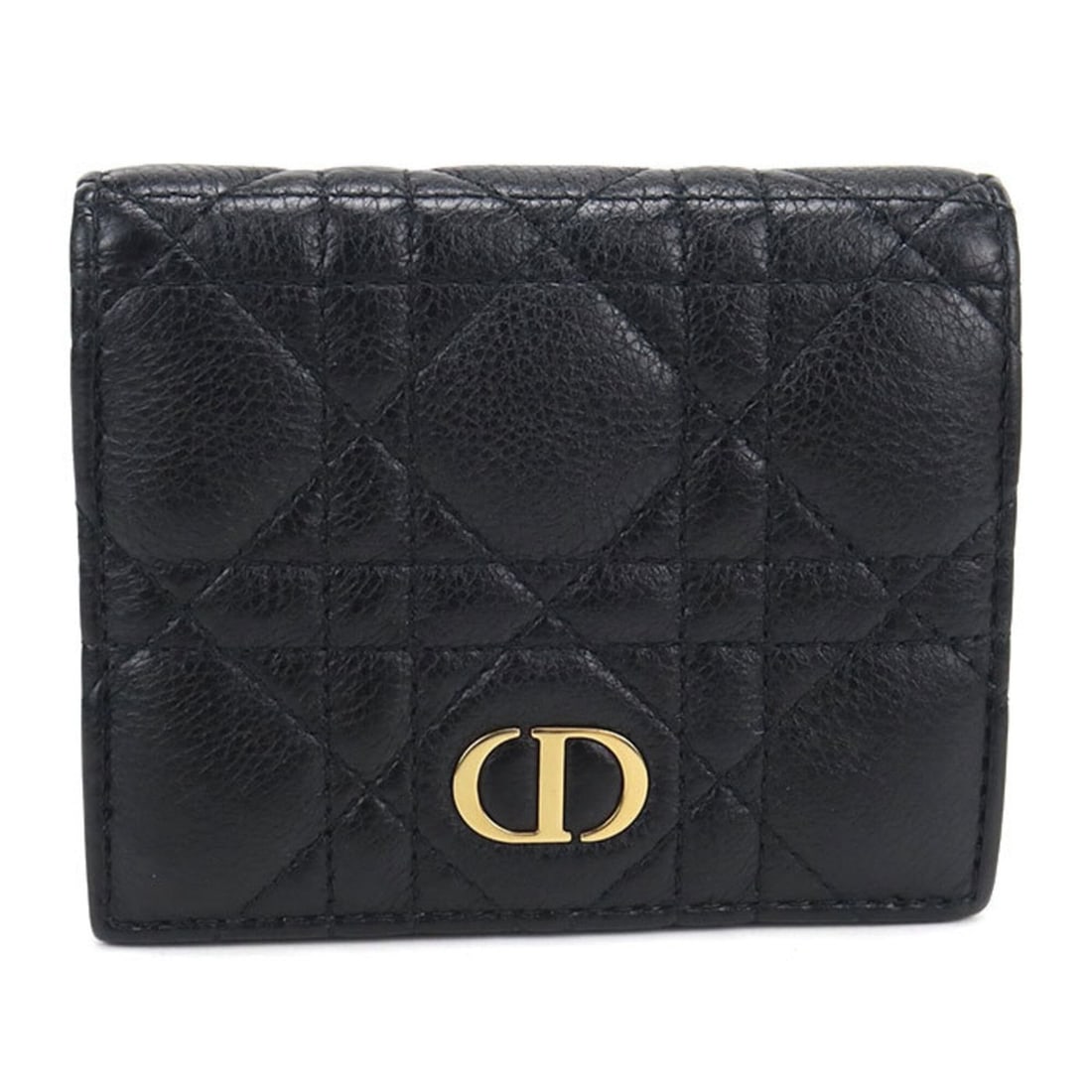 Christian Dior DIOR Dior Bi-fold Wallet Caro Women's Black (1 of 10)
