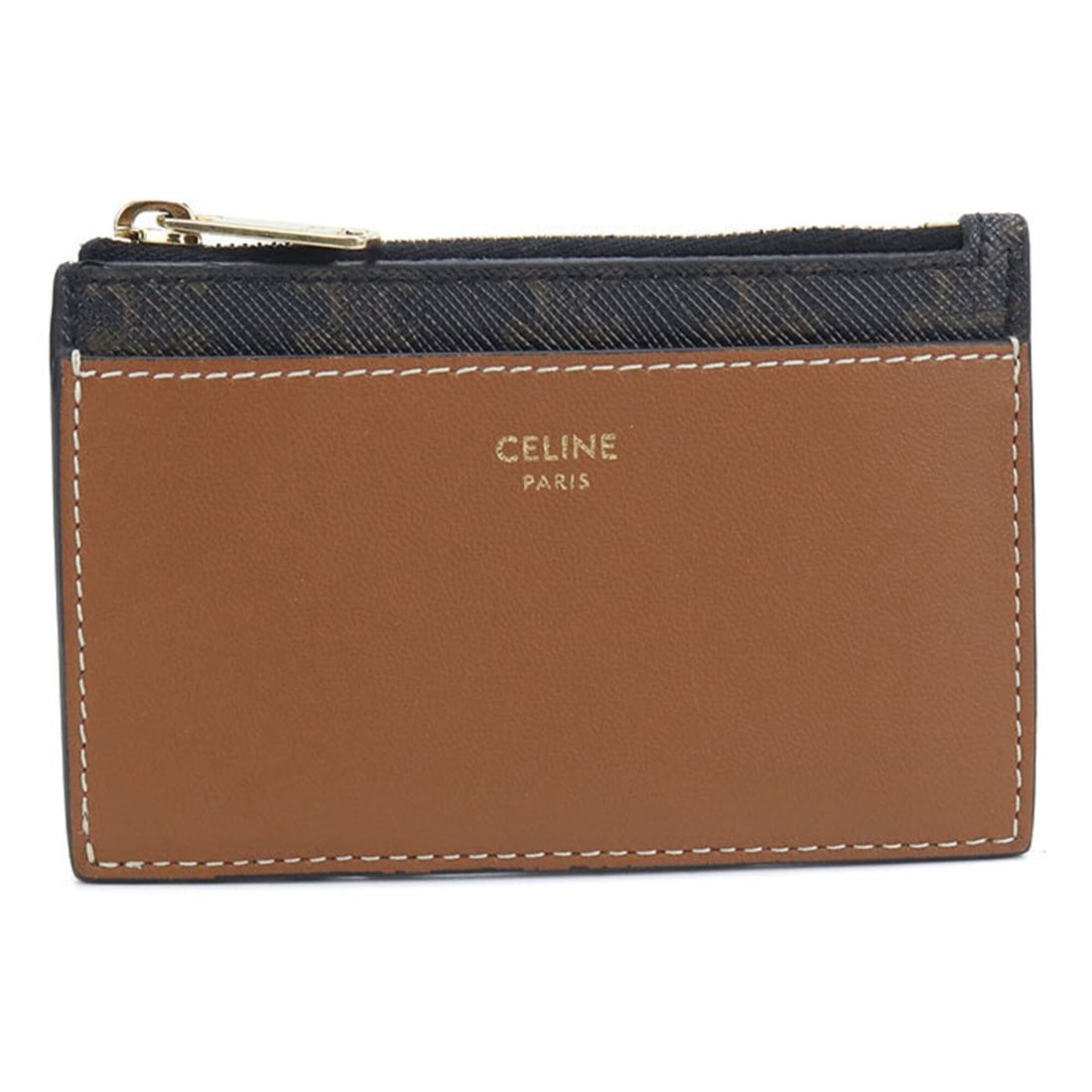 CELINE Celine Wallet/Coin Case 10F992BZ9.04LU Card Holder Fragment Triomphe Canvas Women's Brown: --- Catalog ---Category: SizeSize (HxWxD): 7cm x 11cm / 2.75'' x 4.33''Category: DesignType: Coin purse/coin caseColor: BrownGender: WomenMaterial: PVC , Leather Leather/Fur Type: CalfskinCategory: Ge