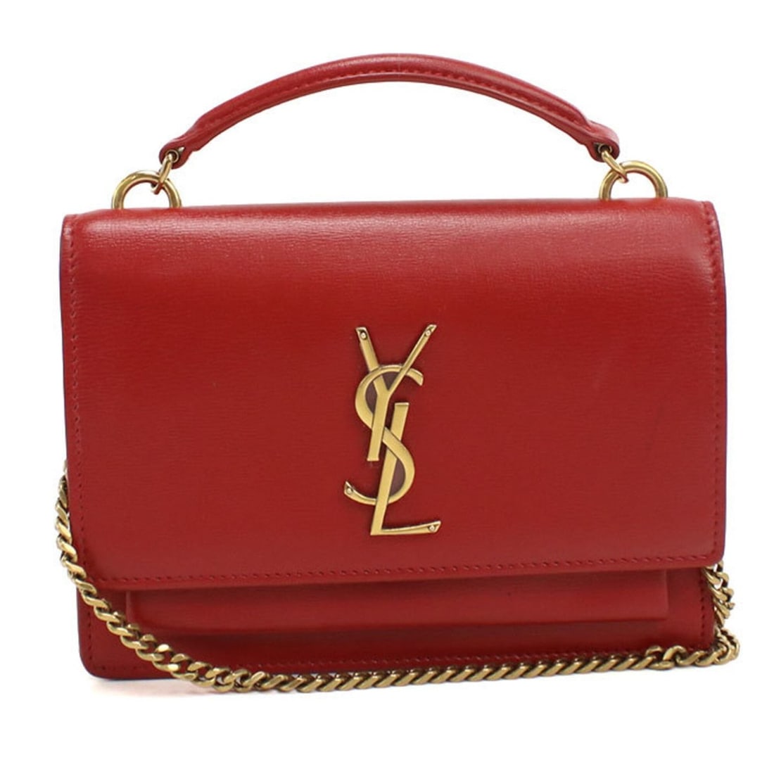 SAINT LAURENT Saint Laurent Shoulder Bag 533026 Chain Women's Red: --- Catalog ---Category: SizeSize (HxWxD): 13cm x 18cm x 3.5cm / 5.11'' x 7.08'' x 1.37''Category: DesignType: Shoulder bagColor: Red colorGender: WomenMaterial: Leather Hardware Color: GoldLeather/Fu