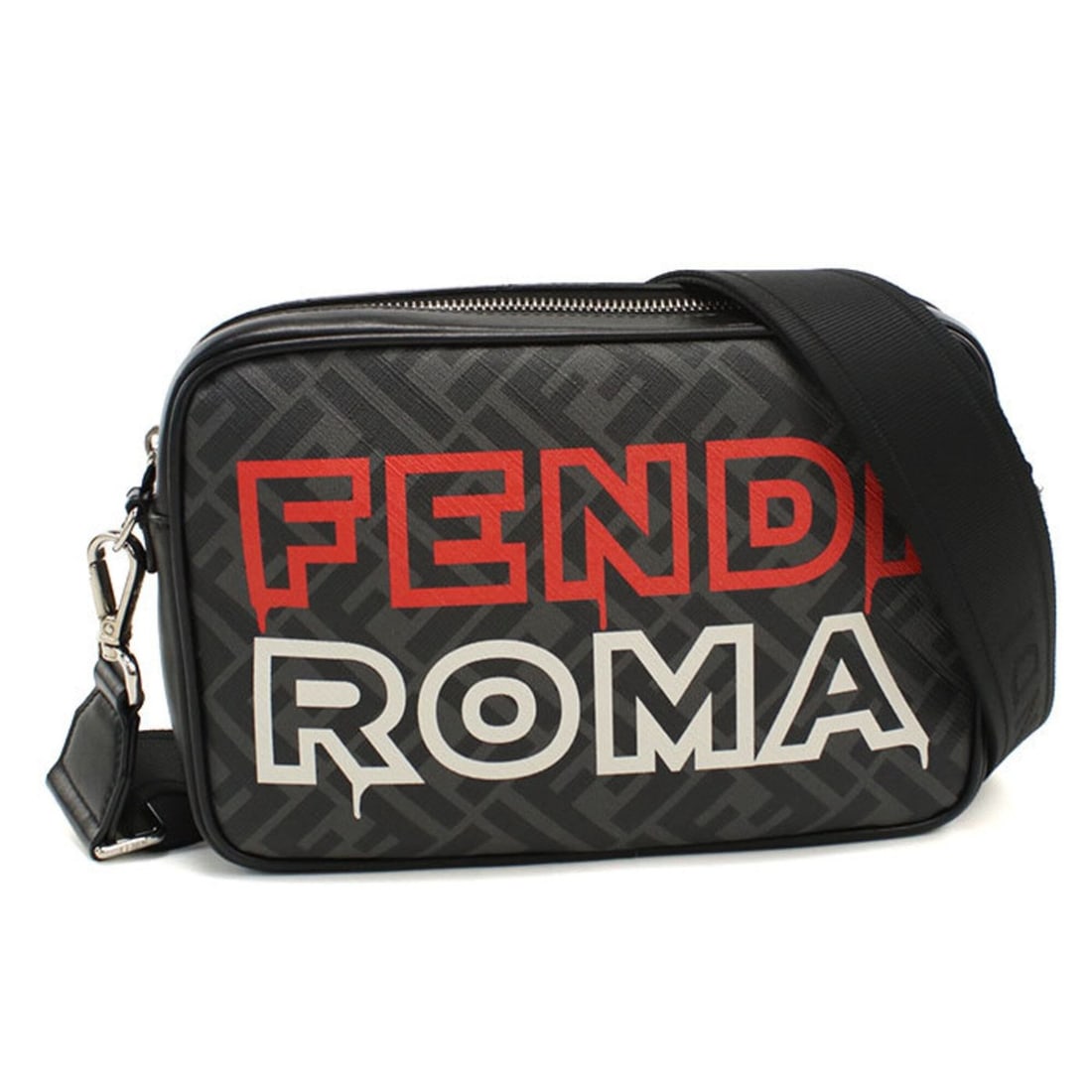 FENDI Shoulder Bag 7M0286 Camera Case Zucca Men's Black: --- Catalog ---Category: SizeSize (HxWxD): 15cm x 22cm x 4.5cm / 5.9'' x 8.66'' x 1.77''Category: DesignType: Shoulder bagColor: BlackGender: MenMaterial: PVC Hardware Color: SilverCategory: GeneralMP