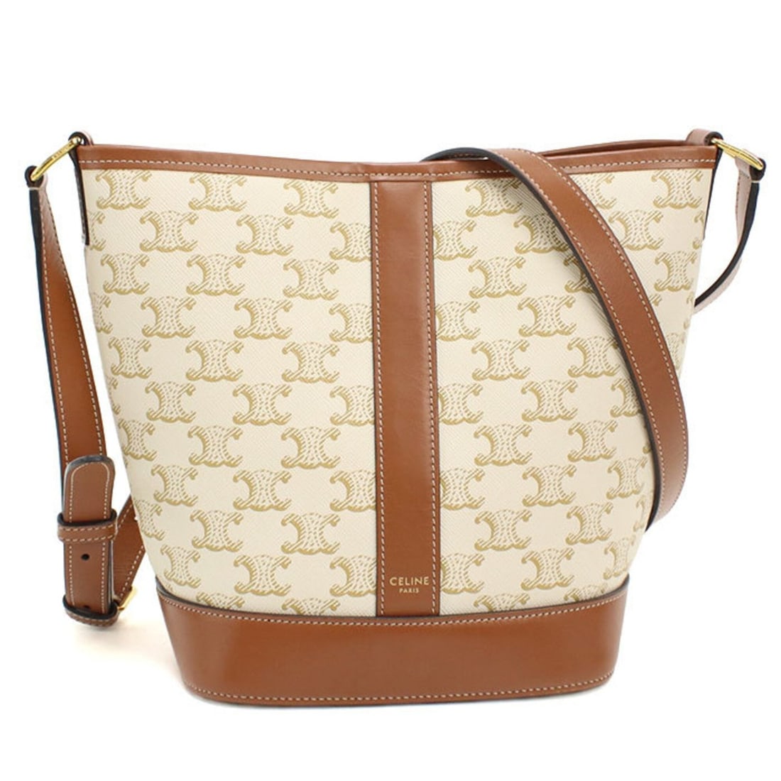 CELINE Celine Shoulder Bag 191442CAS Small Bucket Triomphe Canvas Women's White: --- Catalog ---Category: SizeSize (HxWxD): 22cm x 18cm x 13cm / 8.66'' x 7.08'' x 5.11''Category: DesignType: Shoulder bagColor: WhiteGender: WomenMaterial: PVC Hardware Color: GoldCategory: GeneralMP
