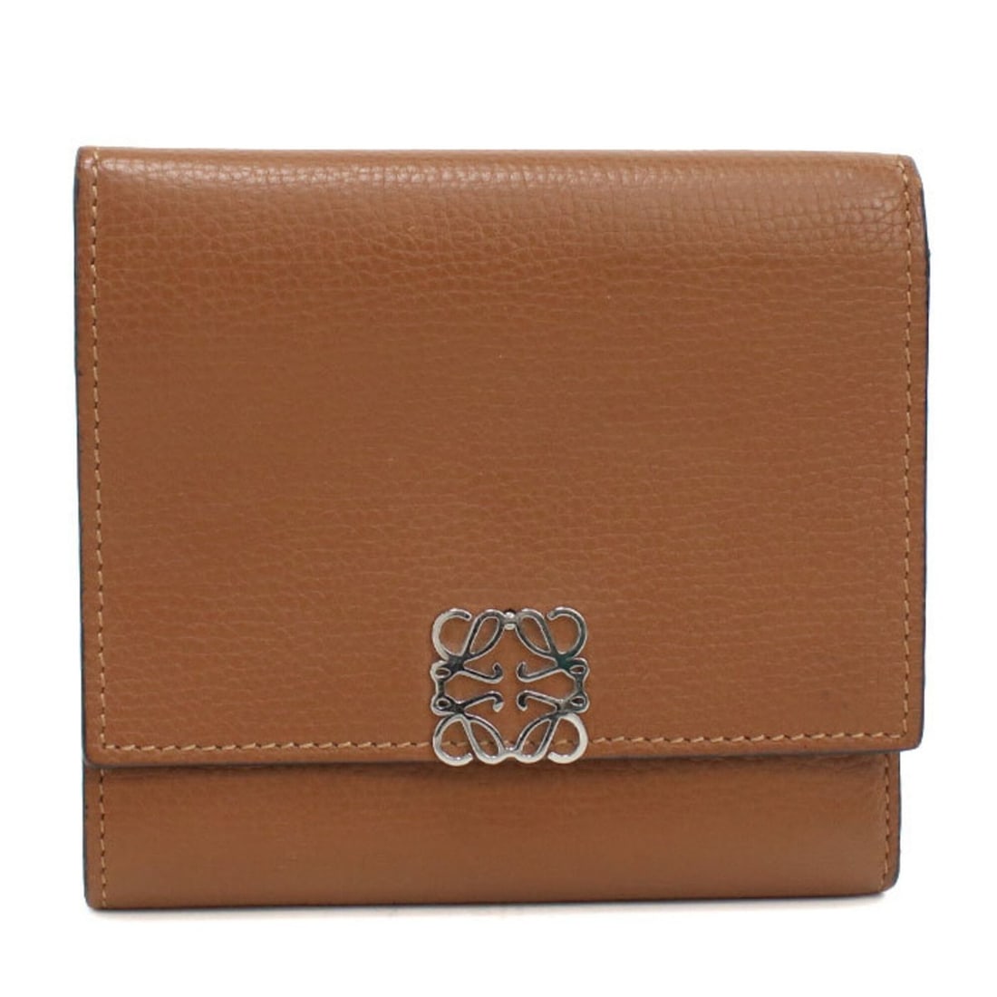 LOEWE Tri-fold Wallet Anagram Women's Brown (1 of 11)