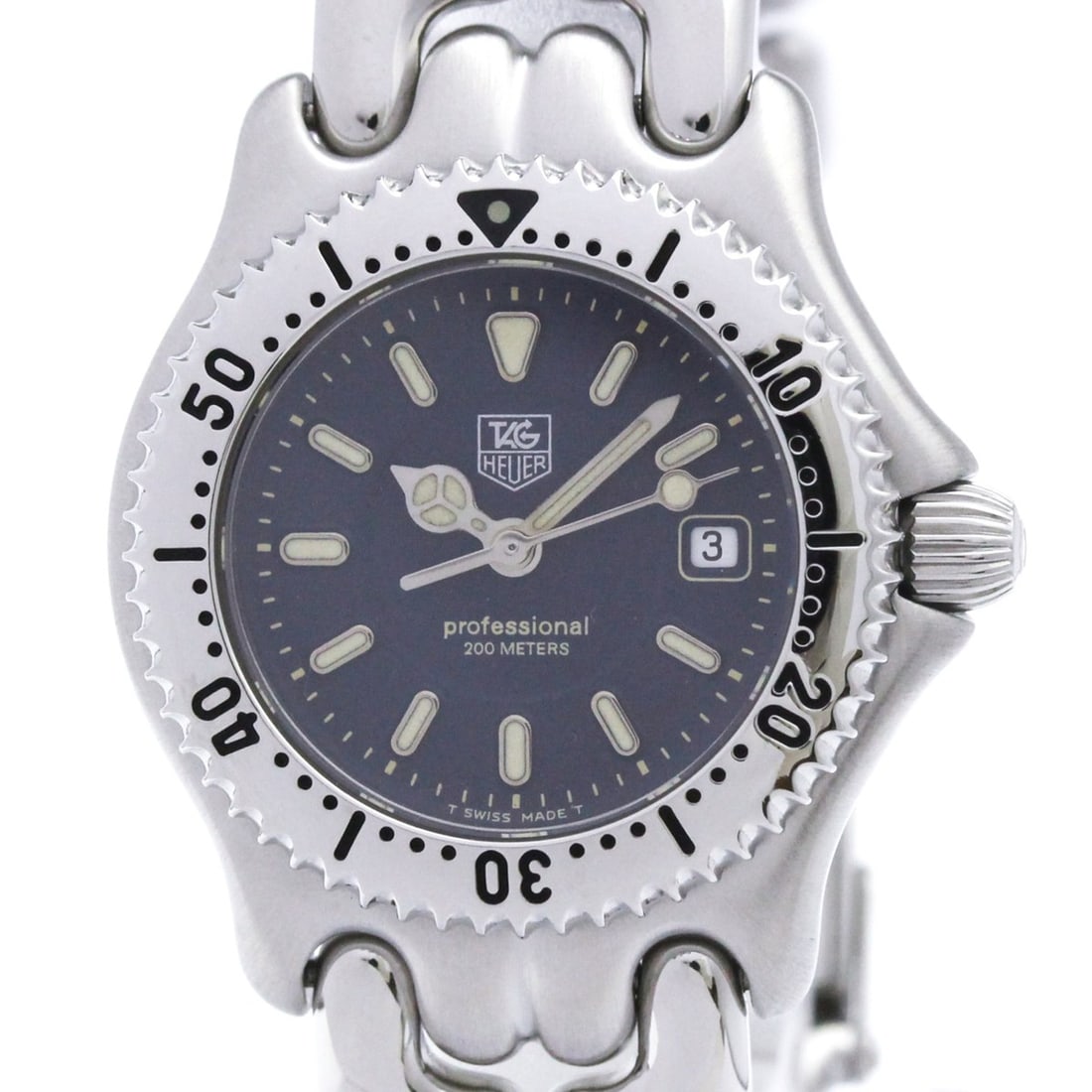 TAG HEUER Sel Professional 200M Steel Quartz Ladies Watch WG1317-2 Polished: --- Catalog ---Category: SizeCase Diameter: 28mm / 1.1''Category: DesignType: WristwatchStyle: SportGender: WomenColor (Dial): NavyMaterial (Band): Stainless steelMaterial (Case): Stainless steelCateg