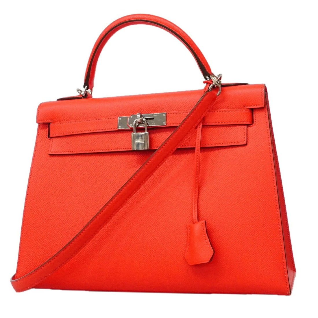 Hermes Kelly 32 Handbag, Veau Epsom Leather, Rose Jaipur, X Stamp, 2-way Bag for Women: --- Catalog ---Category: SizeSize (HxWxD): 24cm x 33cm x 12cm / 9.44'' x 12.99'' x 4.72''Category: DesignType: HandbagColor: Rose jaipurGender: WomenMaterial: Leather Hardware Color: SilverLeather/Fur