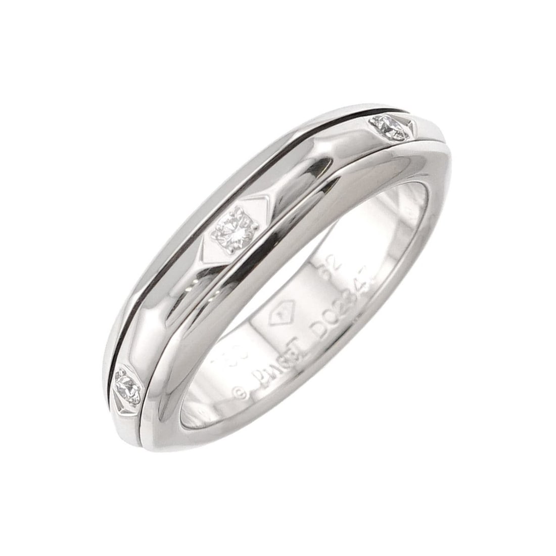Piaget Possession Ring #62, Diamond, 18K White Gold (750): --- Catalog ---Category: SizeJP Size: 21.5US Size: 10Category: DesignType: Band ringGender: Women,MenMaterial: White gold (18K)Category: GeneralBrand: Piaget--- Item List ---Section: ConditionRanking: