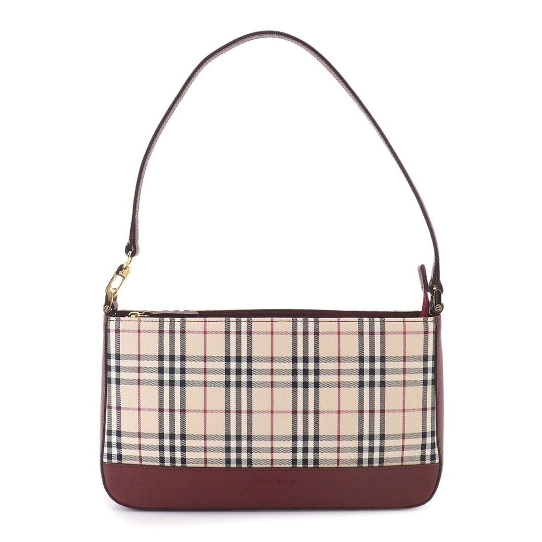 Burberry Nova Check Handbag, Canvas and Leather, Beige Bordeaux, Shoulder Bag: --- Catalog ---Category: SizeSize (HxWxD): 15.5cm x 27cm x 6.5cm / 6.1'' x 10.62'' x 2.55''Category: DesignType: Shoulder bagColor: Beige, BordeauxGender: WomenMaterial: Canvas , Leather Category: Gen