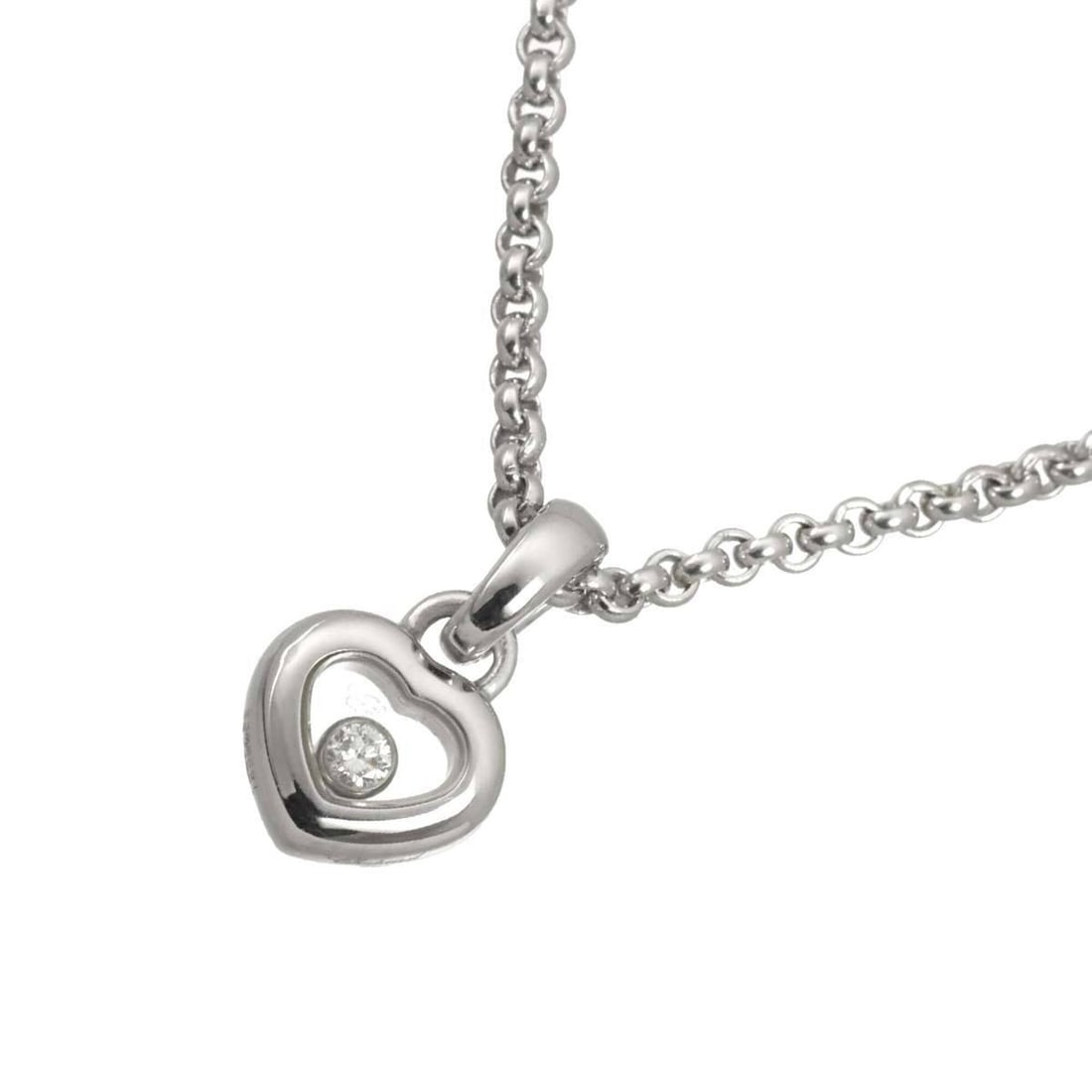 Chopard Happy Diamonds Heart Necklace, 42cm, 18K WG (White Gold 750): --- Catalog ---Category: SizePendant Size: 15mm x 9mm / 0.59'' x 0.35''Neck Circumference: 42 cm / 16.53''Category: DesignGender: WomenMaterial: White gold (18K)Necklace Type: NecklaceCategory: Genera