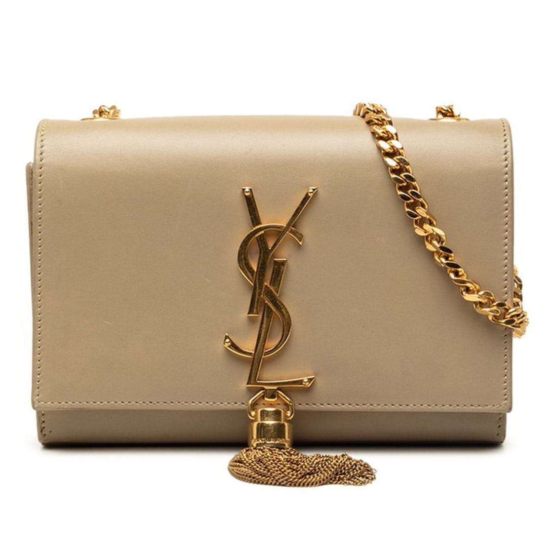 Saint Laurent YSL Logo Kate Small Tassel Crossbody Chain Shoulder Bag 354120 Beige Gold Hardware: --- Catalog ---Category: SizeSize (HxWxD): 11.5cm x 17cm x 4.5cm / 4.52'' x 6.69'' x 1.77''Category: DesignType: Shoulder bagColor: BeigeGender: WomenMaterial: Leather Hardware Color: GoldCategory: Ge