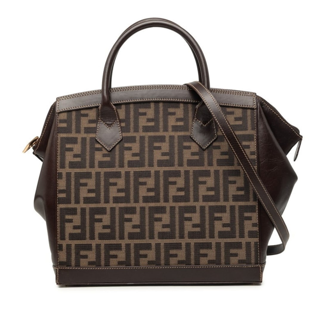 Fendi Zucca Handbag Shoulder Bag 2-Way Brown Canvas Leather Women's FENDI: --- Catalog ---Category: SizeSize (HxWxD): 25.5cm x 27cm x 12.5cm / 10.03'' x 10.62'' x 4.92''Category: DesignType: Handbag, Shoulder bagColor: BrownGender: WomenMaterial: Canvas , Leather Category: G