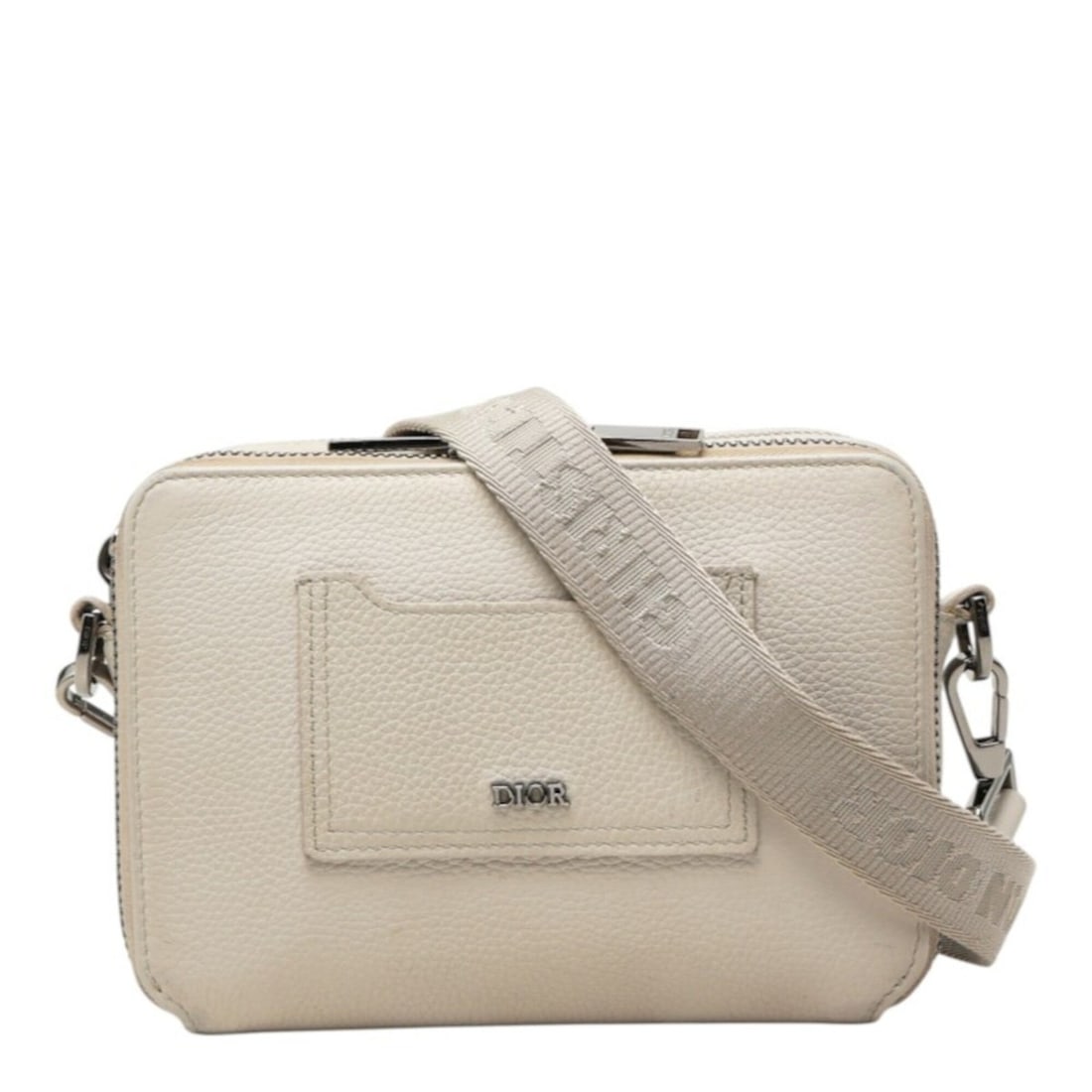 Christian Dior Dior Crossbody Shoulder Bag, Ivory Leather, Women's: --- Catalog ---Category: SizeSize (HxWxD): 12.5cm x 17cm x 5cm / 4.92'' x 6.69'' x 1.96''Category: DesignType: Shoulder bagColor: IvoryGender: WomenMaterial: Leather Category: GeneralBrand: Christian 