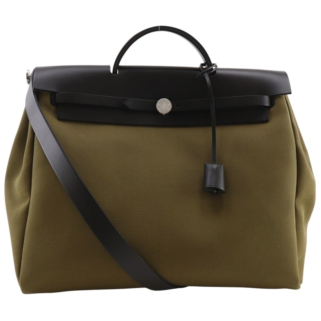 Hermes Herbag Zip MM Handbag 2-Way Shoulder Bag Leather x Toile 2020 Y 2-way A4 Belt Buckle Women's: --- Catalog ---Category: SizeWeight: 1.26kg / 2.77lb.Handle Drop: 5.00cm / 1.97''Size (HxWxD): 32cm x 38cm x 16cm / 12.59'' x 14.96'' x 6.29''Strap Length: 100cm / 39.36''Category: DesignType: Handbag