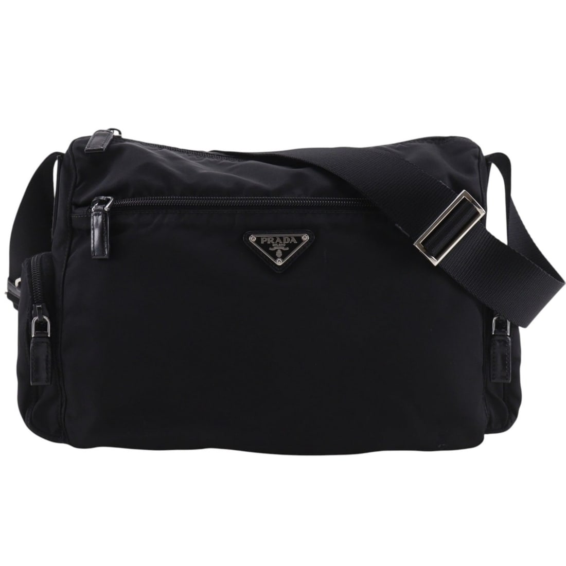 Prada PRADA Shoulder Bag, Nylon, Black, A5 Size, Women's: --- Catalog ---Category: SizeWeight: 380g / 13.4oz.Strap Drop: 60cm / 23.62''Size (HxWxD): 24cm x 30cm x 12cm / 9.44'' x 11.81'' x 4.72''Category: DesignType: Shoulder bagColor: BlackGender: WomenMate