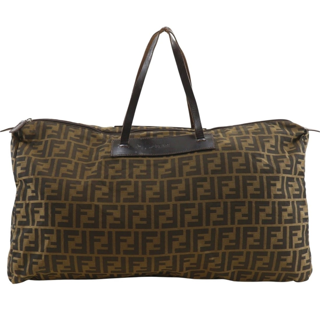 Fendi Zucca Boston Bag, Foldable, Nylon Canvas, Brown, Unisex: --- Catalog ---Category: SizeWeight: 330g / 11.64oz.Handle Drop: 17.00cm / 6.69''Size (HxWxD): 30cm x 53cm x 19cm / 11.81'' x 20.86'' x 7.48''Category: DesignType: Boston bagColor: BrownGender: Unisex