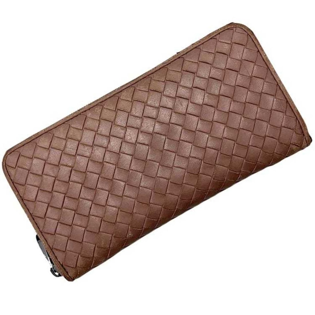 Bottega Veneta Round Long Wallet, Intrecciato, P00466511R, BOTTEGA VENETA, Leather, Pink Beige,: --- Catalog ---Category: SizeSize (HxWxD): 10cm x 19cm x 2.5cm / 3.93'' x 7.48'' x 0.98''Category: DesignType: Long wallet (bi-fold)Color: Pink beigeGender: WomenClosure: ZipperMaterial: Leather Categ