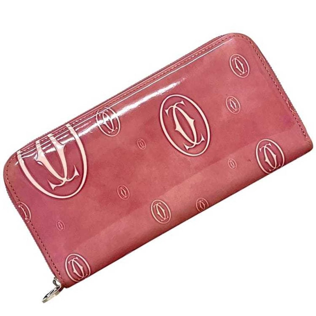 Cartier Round Long Wallet Happy Birthday L3001255 CARTIER Leather Pink Women's: --- Catalog ---Category: SizeSize (HxWxD): 10cm x 19cm x 2cm / 3.93'' x 7.48'' x 0.78''Category: DesignType: Long wallet (bi-fold)Color: PinkGender: WomenClosure: ZipperMaterial: Leather Category: Gen