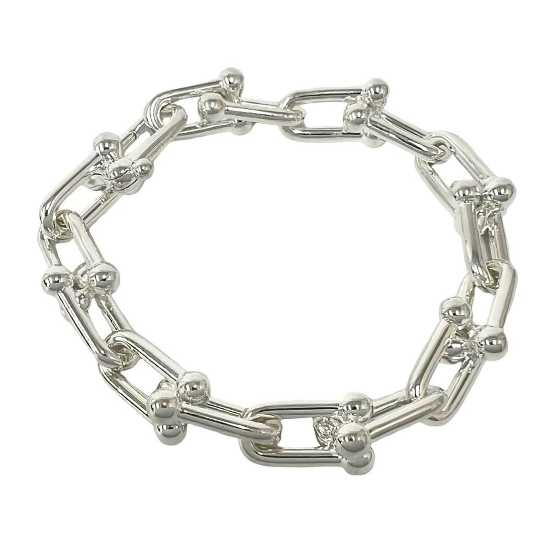 TIFFANY&Co. Tiffany HardWear Large Bracelet, 16 links, Sterling Silver 925, Accessory, 806-7: --- Catalog ---Category: SizeLength: 19cm / 7.48''Category: DesignType: Charm braceletColor: SilverGender: WomenMaterial: Silver 925Category: GeneralBrand: Tiffany--- Item List ---Section: ConditionRa