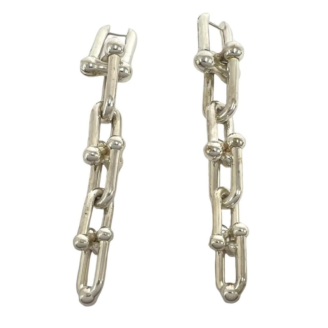 TIFFANY&Co. Tiffany HardWear Graduated Link Earrings, Sterling Silver 925, 48338 (1 of 20)