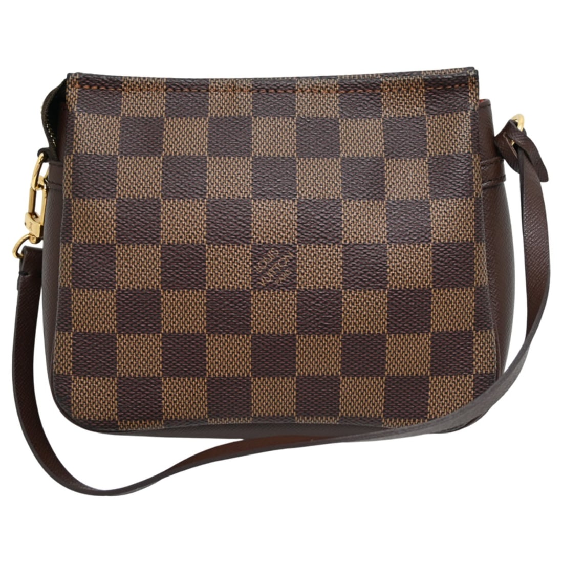 Louis Vuitton Trousse Makeup Pouch for Women N51982 (Discontinued) Damier Ebene (Brown): --- Catalog ---Category: SizeSize (HxWxD): 13.5cm x 17cm x 5cm / 5.31'' x 6.69'' x 1.96''Category: DesignType: PouchColor: Brown, EbeneGender: WomenMaterial: Damier Canvas Category: GeneralMPN: N51982