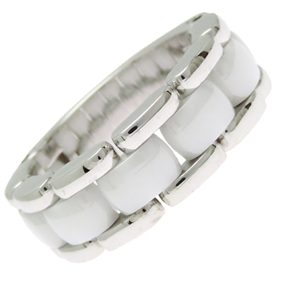 Chanel T51 Ultra Medium Women's/Men's Ring J2642 750 White Gold: --- Catalog ---Category: SizeJP Size: 11.5US Size: 6Category: DesignType: Band ringGender: Men,WomenMaterial: Ceramic, White gold (18K)Category: GeneralMPN: J2642Brand: Chanel--- Item List ---Section: