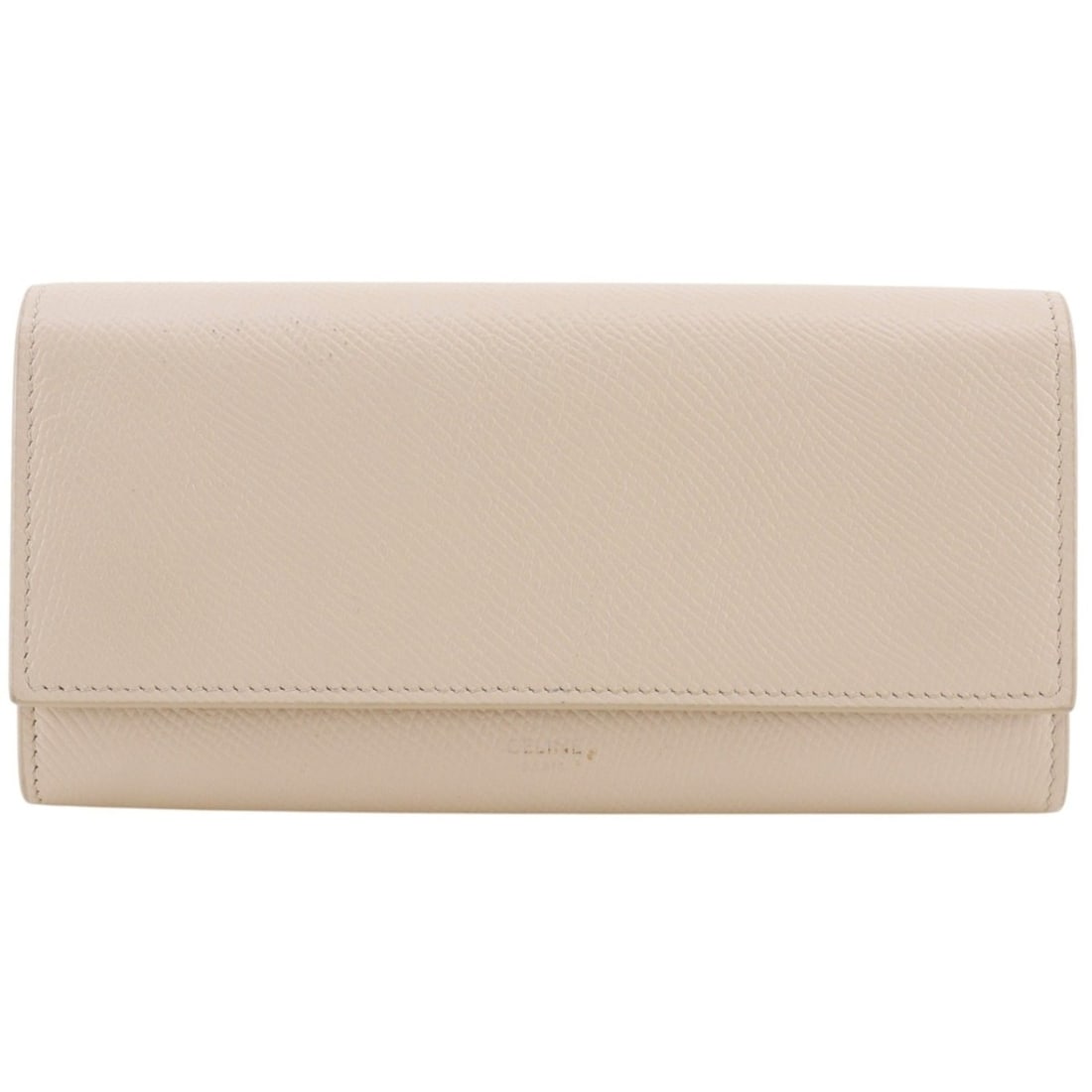 Celine Large Flap Wallet, Calfskin, Beige, Snap Button, Women's Wallet (1 of 19)