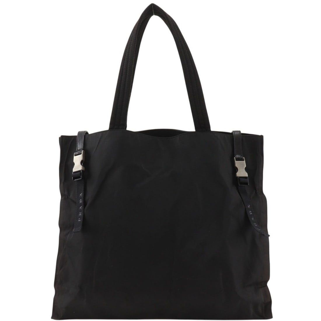 Prada tote bag, nylon, black, A4 size, unisex: --- Catalog ---Category: SizeWeight: 670g / 1.47lb.Handle Drop: 21.00cm / 8.27''Size (HxWxD): 34cm x 40cm x 14cm / 13.38'' x 15.74'' x 5.51''Category: DesignType: Tote bagColor: BlackGender: Unisex,Wo