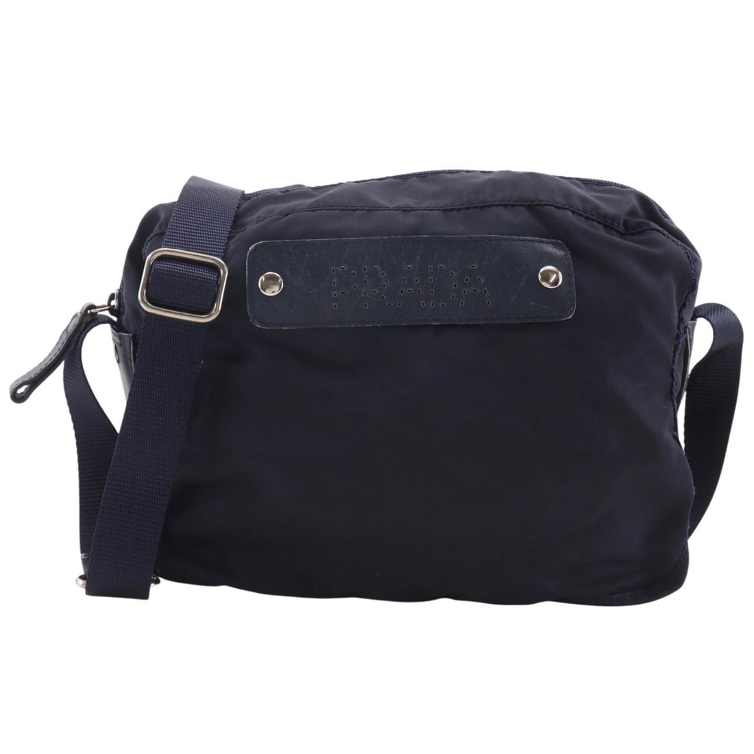 Prada PRADA Punching Logo Shoulder Bag, Nylon, Navy, A5 Size, Unisex: --- Catalog ---Category: SizeWeight: 155g / 5.46oz.Strap Drop: 55cm / 21.65''Size (HxWxD): 20cm x 27cm x 10cm / 7.87'' x 10.62'' x 3.93''Category: DesignType: Shoulder bagColor: NavyGender: Unisex,Wom