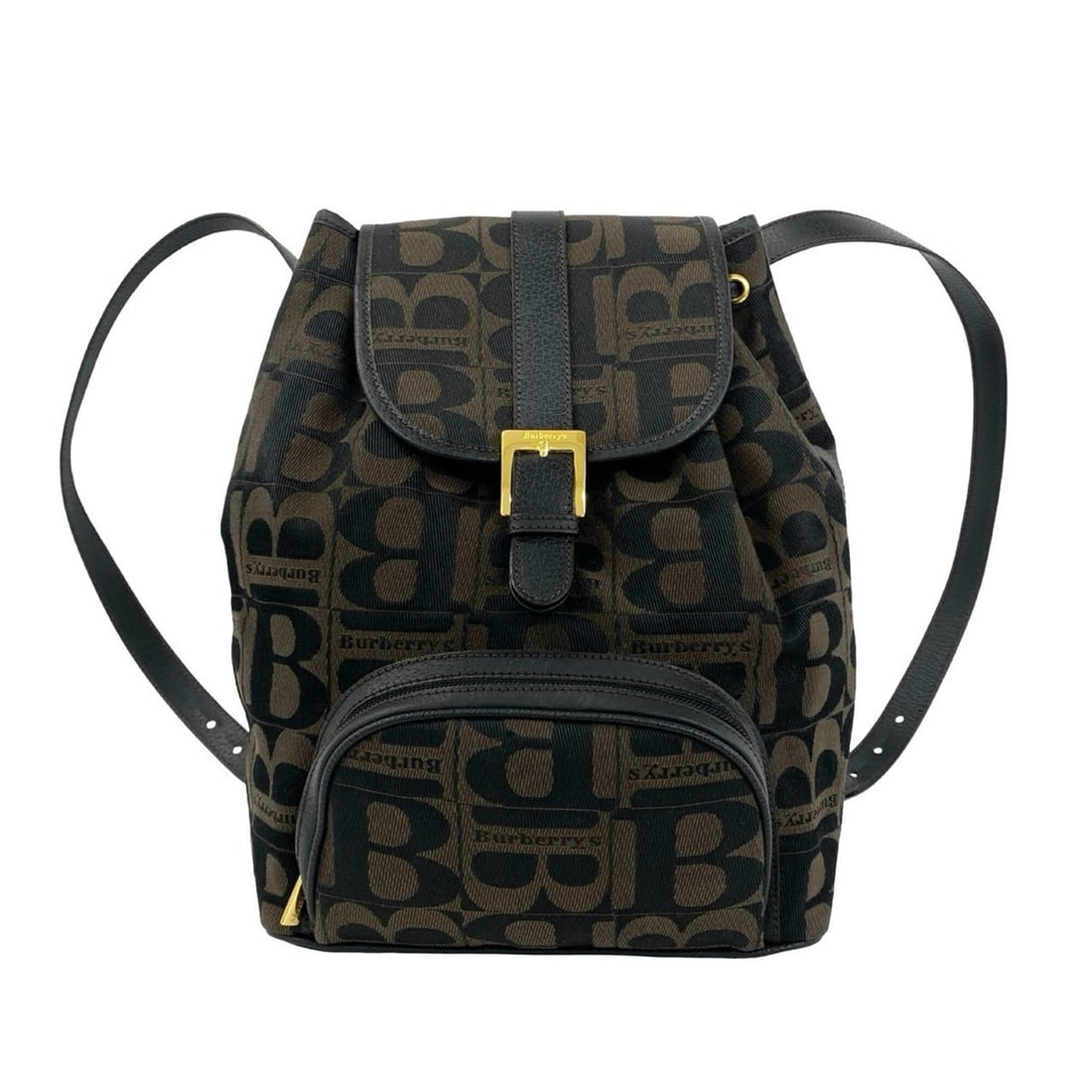 Burberrys Vintage Logo Hardware All-Over Print Canvas Leather Backpack Daypack Brown 07049: --- Catalog ---Category: SizeSize (HxWxD): 32cm x 29cm x 10.5cm / 12.59'' x 11.41'' x 4.13''Category: DesignType: BackpackColor: Black, BrownGender: WomenMaterial: Canvas , Leather Category: GeneralBr