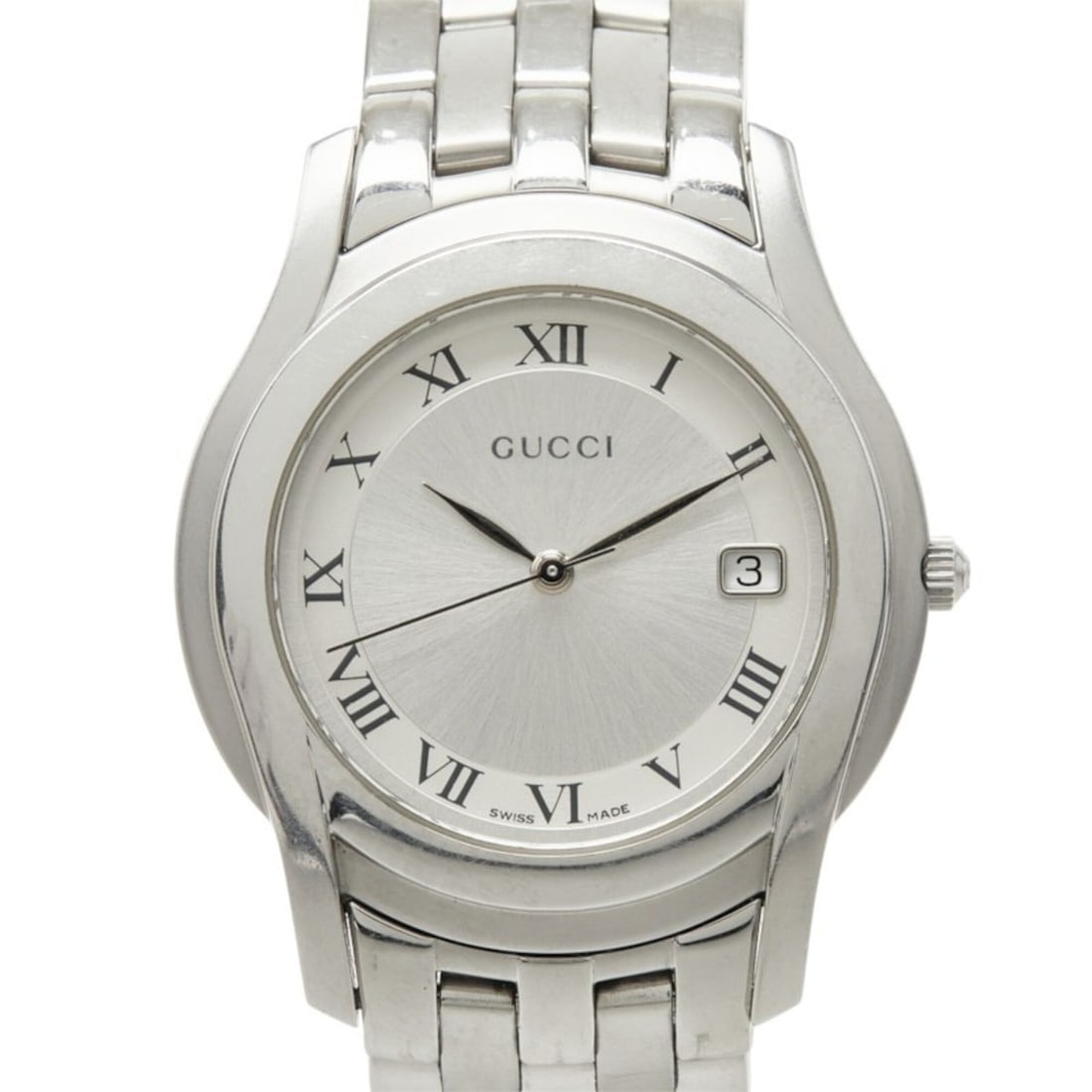 Gucci G-Class 5500M Quartz Watch, Silver Dial, Stainless Steel, Men's GUCCI: --- Catalog ---Category: SizeWrist Size: 16.5cm / 6.49''Case Diameter: 35mm / 1.38''Category: DesignType: WristwatchGender: MenColor (Dial): SilverMaterial (Band): Stainless steelMaterial (Case): Stai