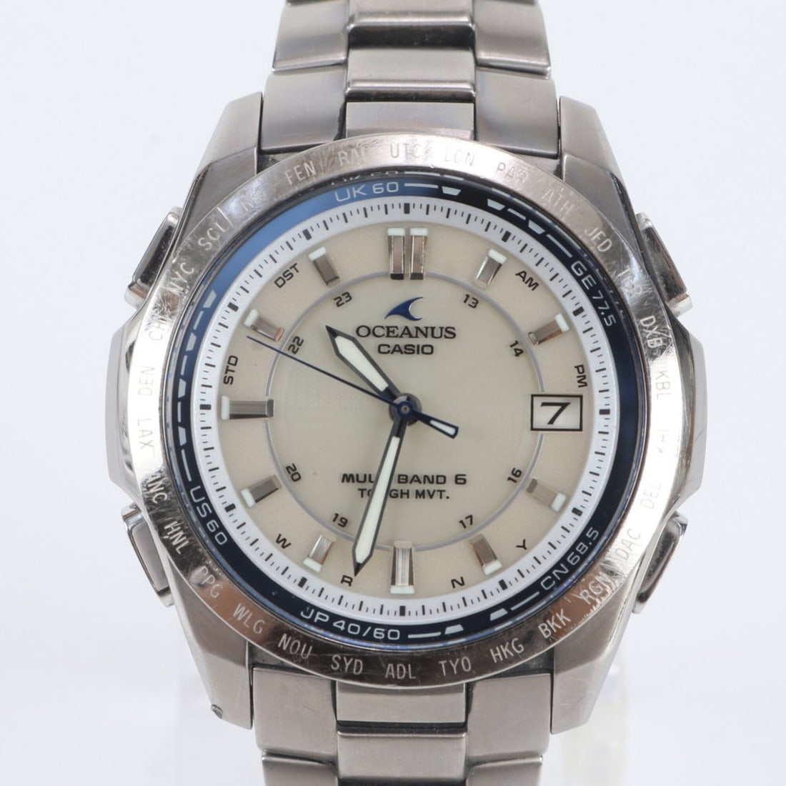 CASIO Oceanus QCW-T100 Watch, Silver, Brand, Men's, Working, Men's: --- Catalog ---Category: SizeWrist Size: 17cm / 6.69''Case Diameter: 42mm / 1.65''Category: DesignType: WristwatchGender: MenColor (Dial): BeigeCategory: GeneralMPN: QCW-T100Brand: CasioCountry of Ori