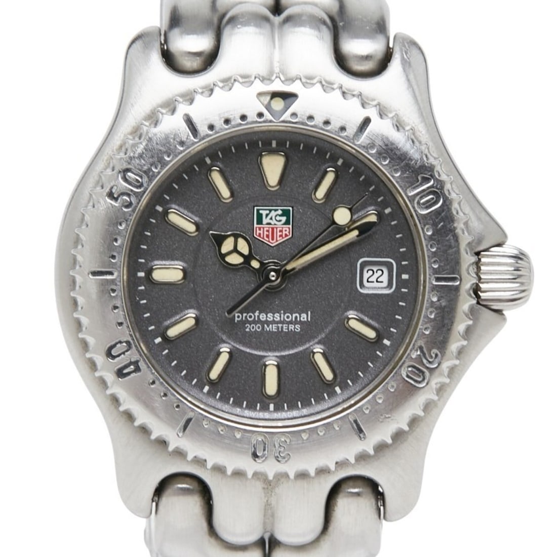 TAG Heuer Cell Professional 200 Watch WG1313-2 Quartz Gray Dial Stainless Steel Women's: --- Catalog ---Category: SizeWrist Size: 13.5cm / 5.31''Case Diameter: 28.5mm / 1.12''Category: DesignType: WristwatchGender: WomenColor (Dial): GrayMaterial (Band): Stainless steelMaterial (Case): St